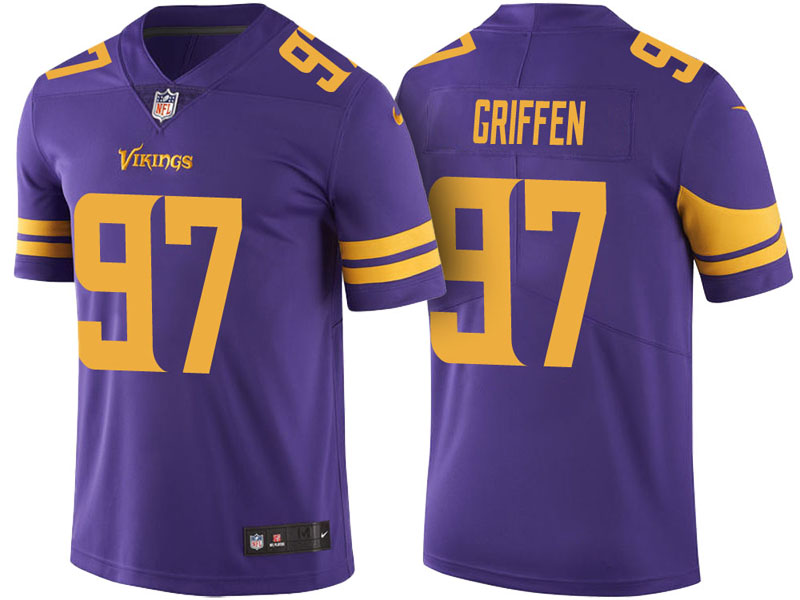 Minnesota Vikings #97 Everson Griffen Purple Vapor Untouchable Color Rush Limited Jersey