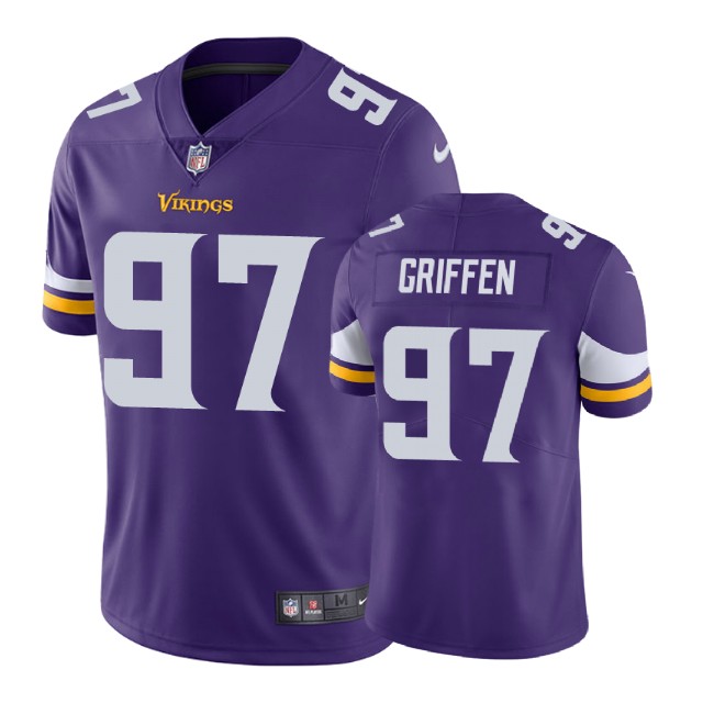 Minnesota Vikings #97 Everson Griffen Purple Vapor Untouchable Limited Jersey