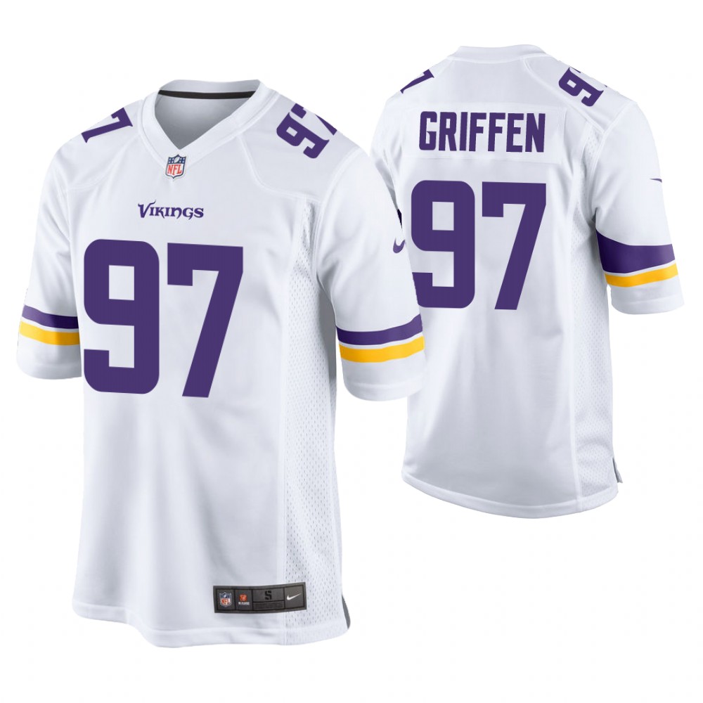 Minnesota Vikings #97 Everson Griffen White Game Jersey