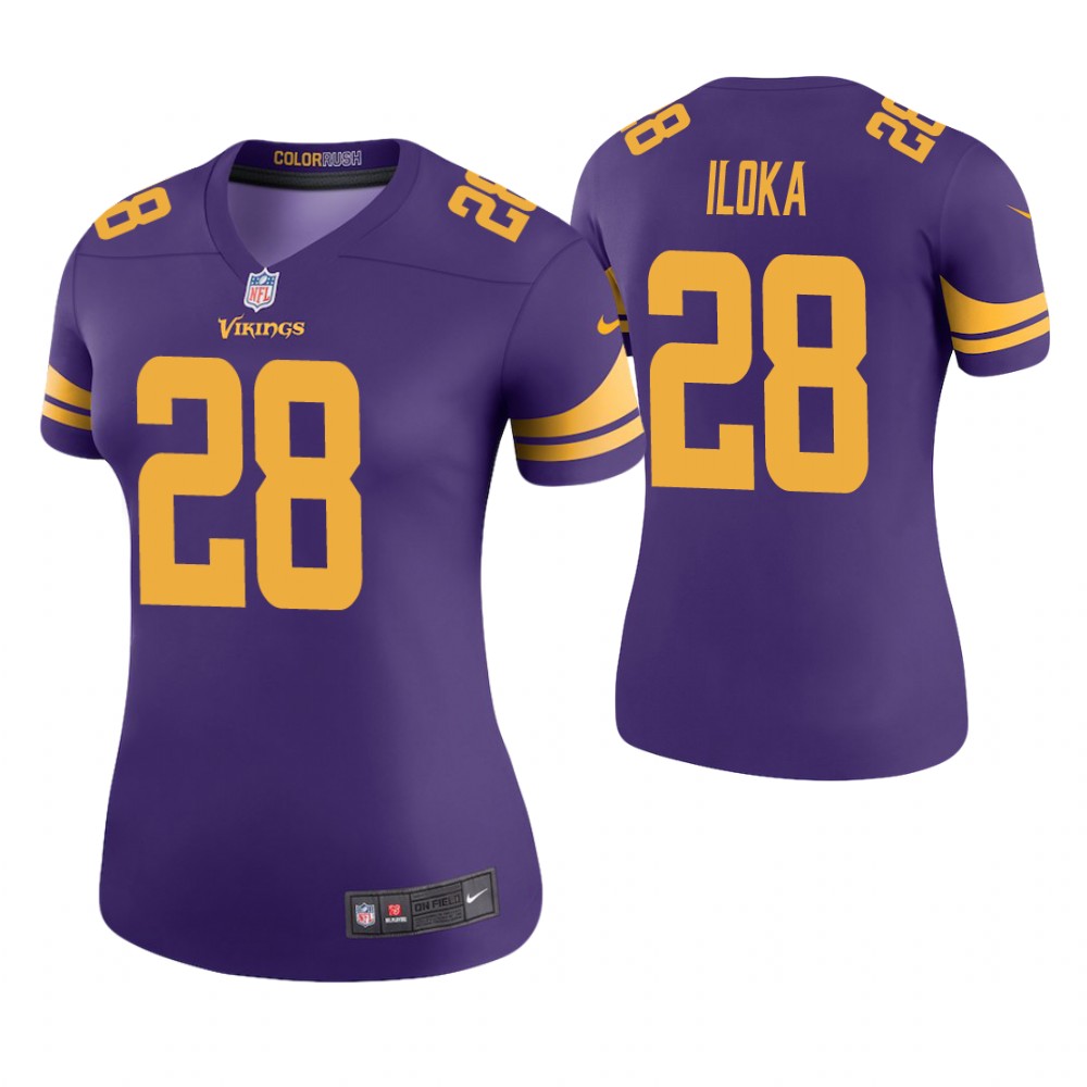 Women Minnesota Vikings #28 George Iloka Purple Color Rush Legend Jersey Women Minnesota Vikings #28 George Iloka Purple Color Rush Legend Jersey