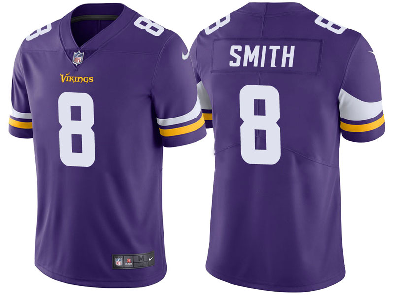 Minnesota Vikings #8 Kirk Cousins Purple Vapor Untouchable Limited Jersey