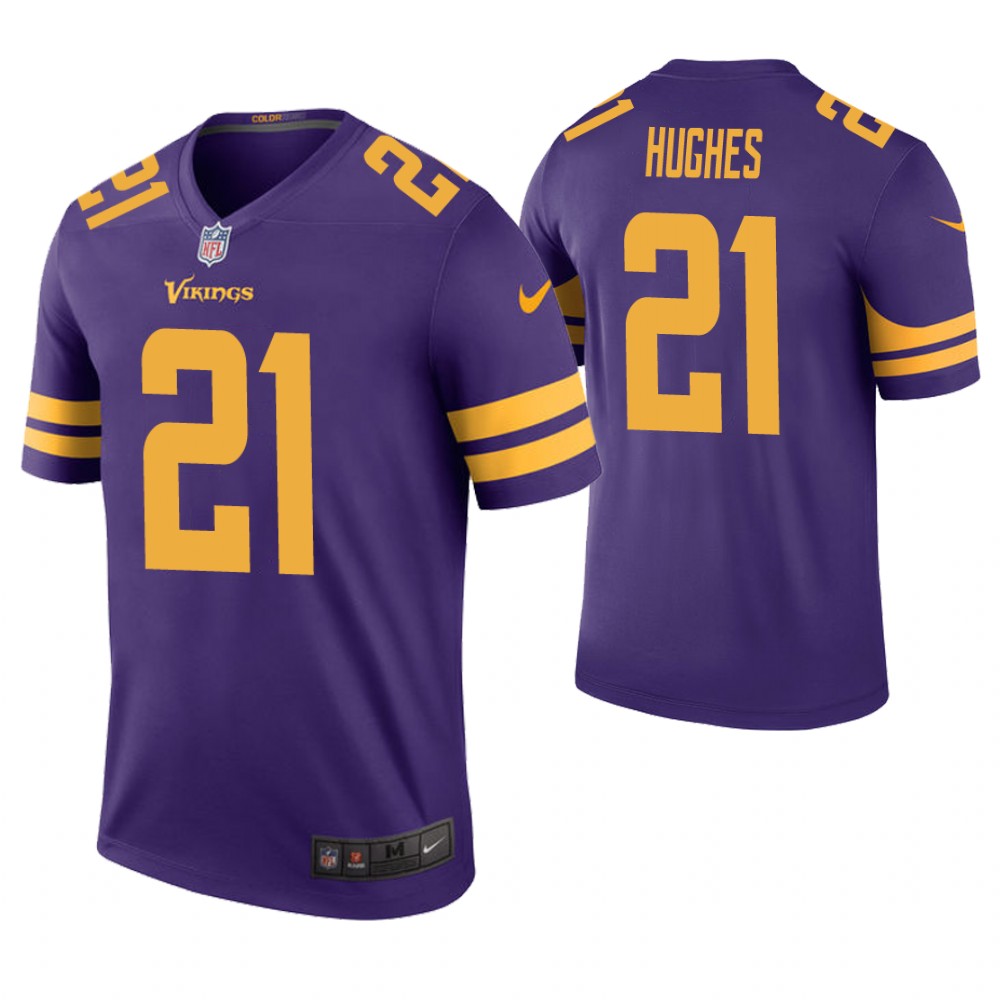 Minnesota Vikings #21 Mike Hughes Purple Color Rush Legend Jersey Minnesota Vikings #21 Mike Hughes Purple Color Rush Legend Jersey