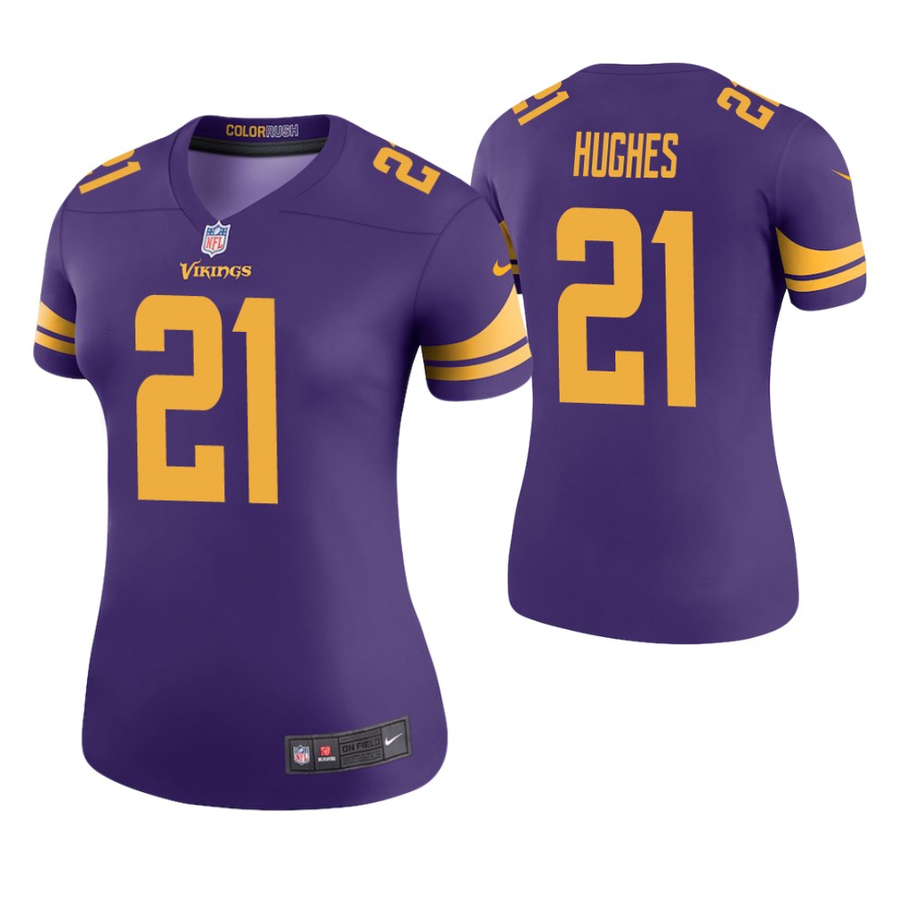 Women Minnesota Vikings #21 Mike Hughes Purple Color Rush Legend Jersey Women Minnesota Vikings #21 Mike Hughes Purple Color Rush Legend Jersey