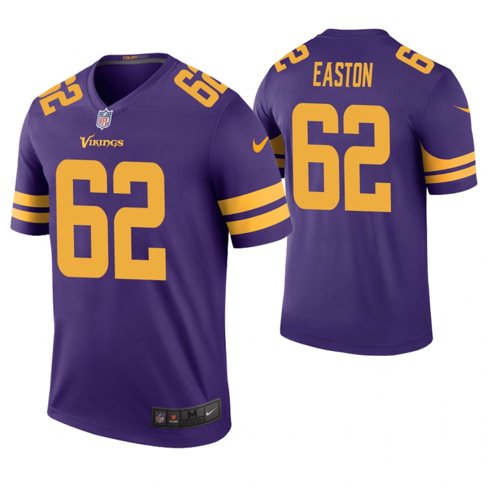 Minnesota Vikings #62 Nick Easton Purple Color Rush Legend Jersey Minnesota Vikings #62 Nick Easton Purple Color Rush Legend Jersey