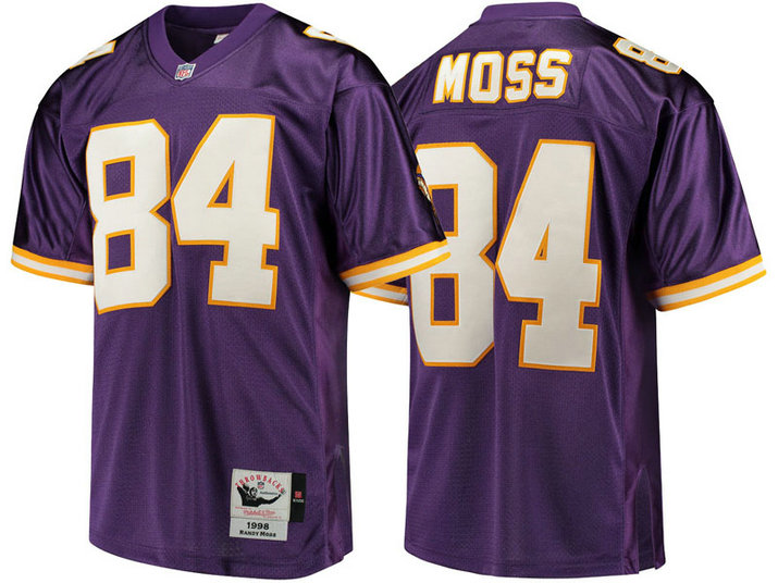 Minnesota Vikings #84 Randy Moss Purple 1998 Authentic Retired Player Jersey Minnesota Vikings #84 Randy Moss Purple 1998 Authentic Retired Player Jersey