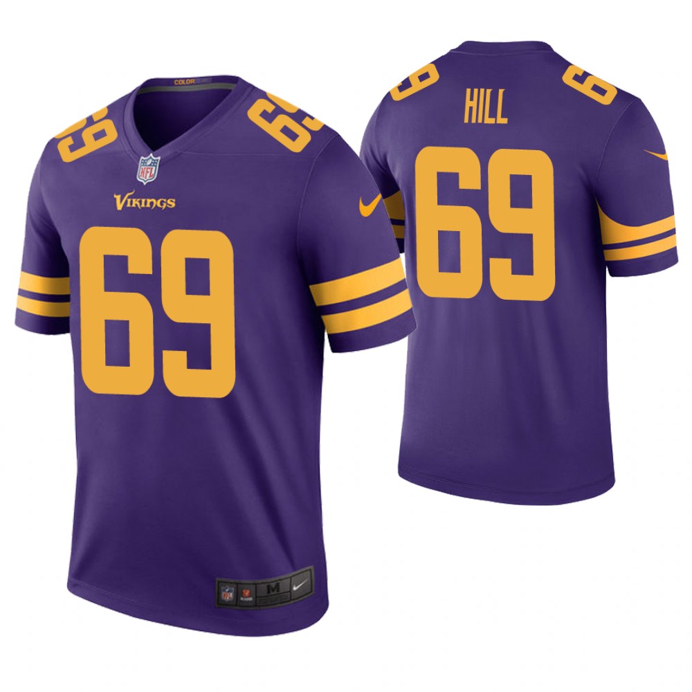 Minnesota Vikings #69 Rashod Hill Purple Color Rush Legend Jersey Minnesota Vikings #69 Rashod Hill Purple Color Rush Legend Jersey
