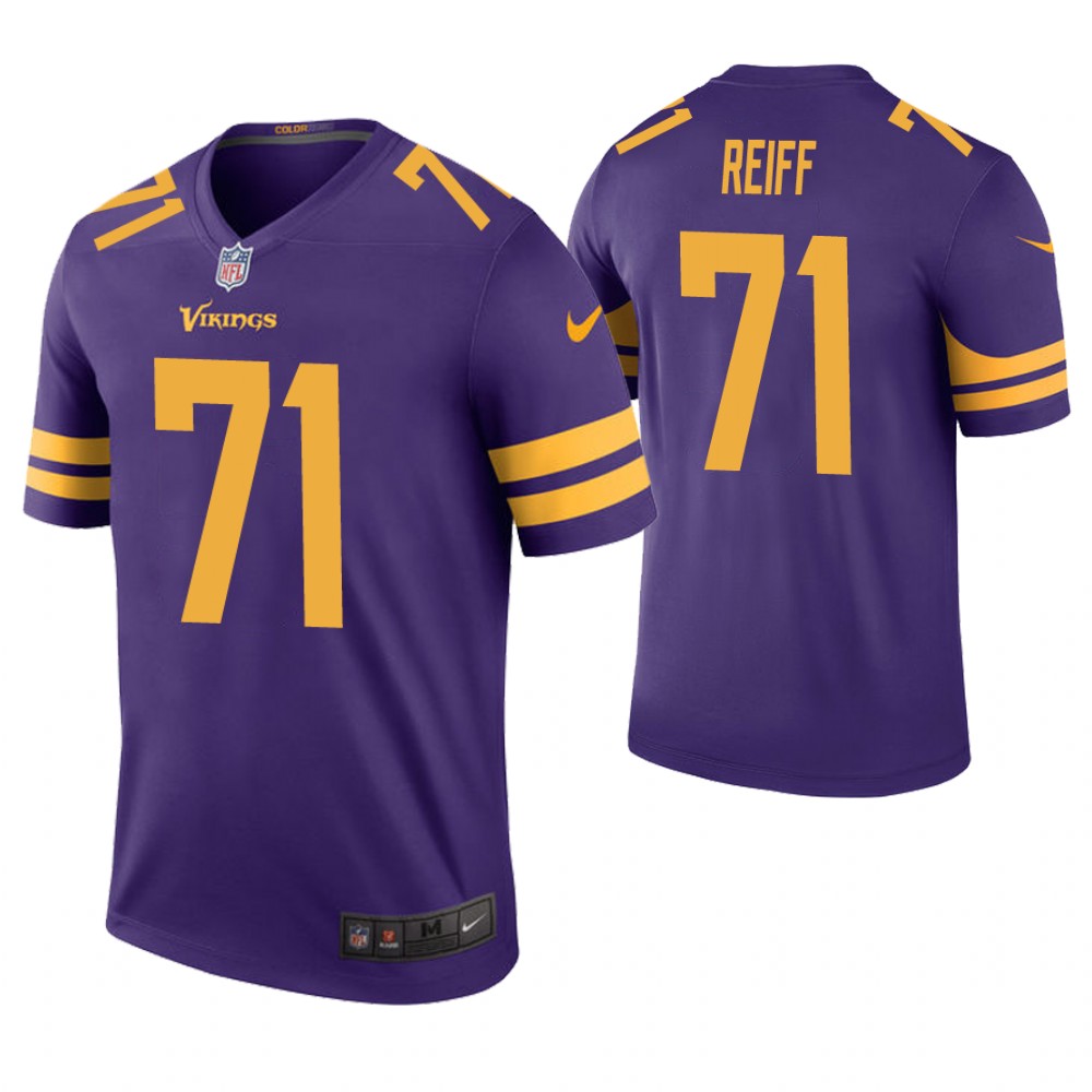 Minnesota Vikings #71 Riley Reiff Purple Color Rush Legend Jersey Minnesota Vikings #71 Riley Reiff Purple Color Rush Legend Jersey