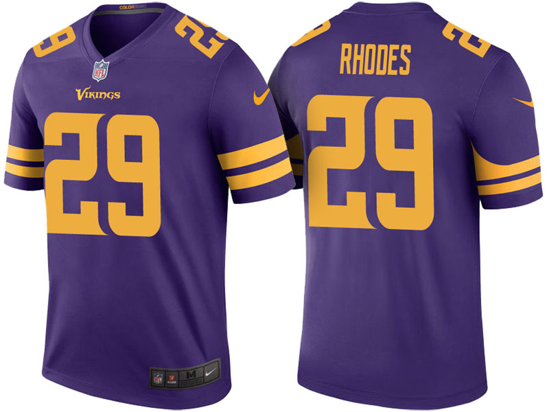 Minnesota Vikings #29 Xavier Rhodes Purple Color Rush Legend Jersey
