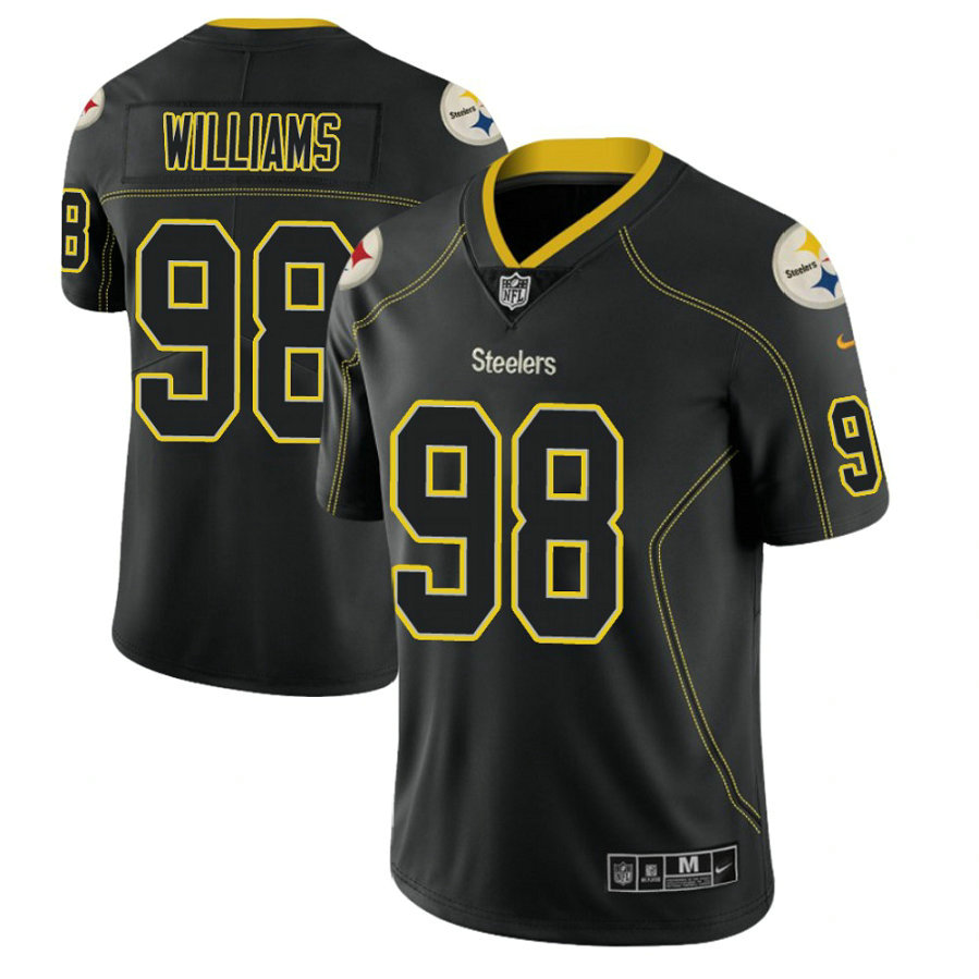 Pittsburgh Steelers #98 Vince Williams 2018 Lights Out Color Rush Limited Black Jersey Pittsburgh Steelers #98 Vince Williams 2018 Lights Out Color Rush Limited Black Jersey