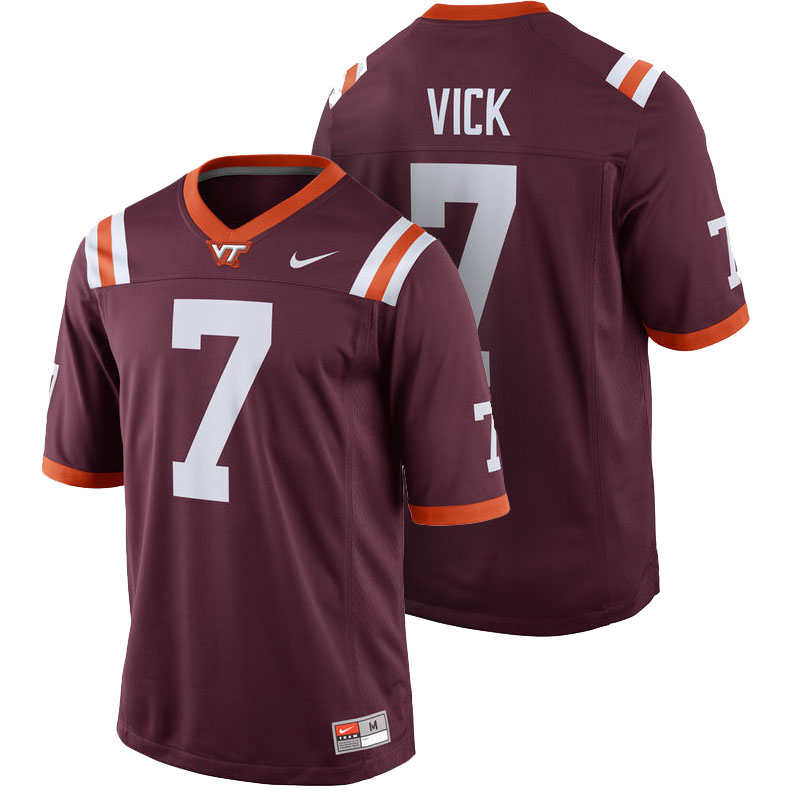 Virginia Tech Hokies #7 Michael Vick Maroon Alumni Player College Football Jersey