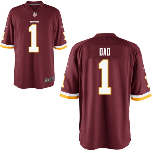 Washington Redskins Burgundy #1 Dad Jersey - Father's Day