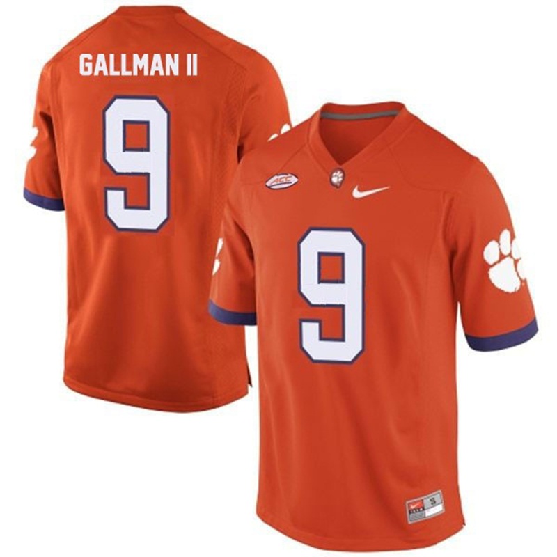 Wayne Gallman #9 Clemson Tigers Orange Home College Football Jersey