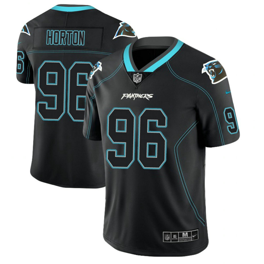 Carolina Panthers #96 Wes Horton 2018 Lights Out Color Rush Limited Black Jersey Carolina Panthers #96 Wes Horton 2018 Lights Out Color Rush Limited Black Jersey