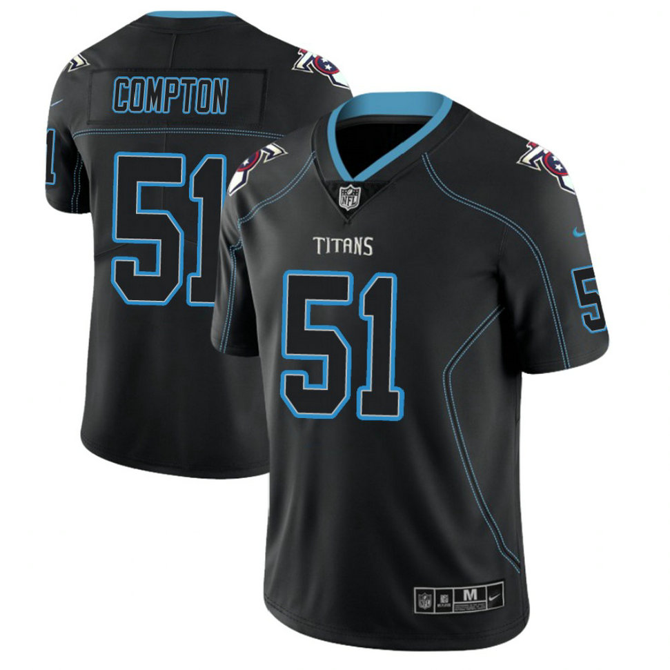 Tennessee Titans #51 Will Compton 2018 Lights Out Color Rush Limited Black Jersey