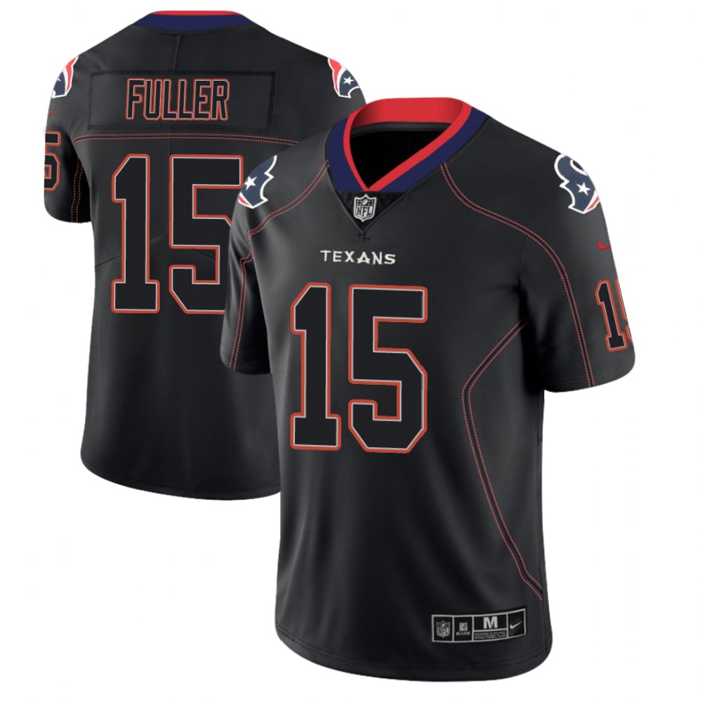 Houston Texans #15 Will Fuller 2018 Lights Out Color Rush Limited Black Jersey Houston Texans #15 Will Fuller 2018 Lights Out Color Rush Limited Black Jersey