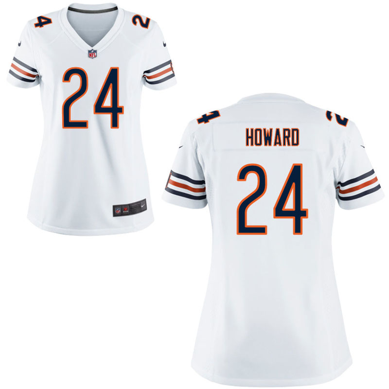 Women Chicago Bears #24 Jordan Howard White Game Jersey