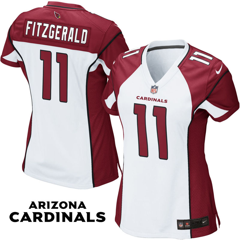 Women Arizona Cardinals #11 Larry Fitzgerald White Game Jersey