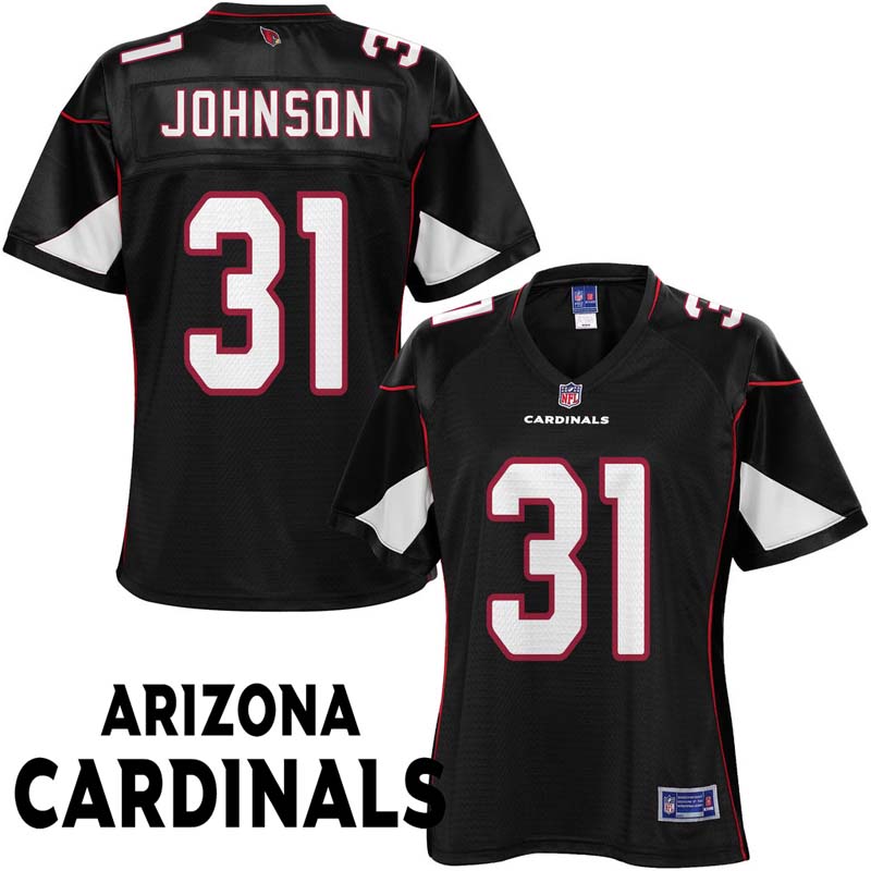 Women Arizona Cardinals #31 David Johnson Black Pro Line Alternate Jersey