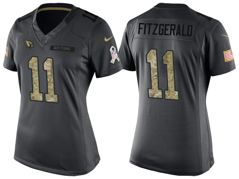 Women Arizona Cardinals #11 Larry Fitzgerald Anthracite 2016 Salute to Service Limited Jersey Women Arizona Cardinals #11 Larry Fitzgerald Anthracite 2016 Salute to Service Limited Jersey