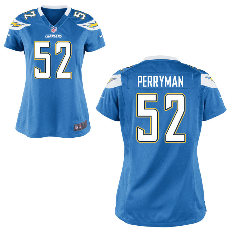 Women San Diego Chargers #52 Denzel Perryman Light Blue Alternate Game Jersey