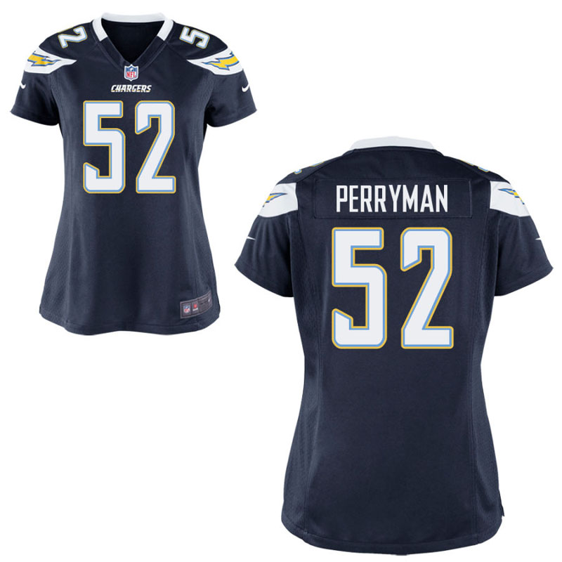 Women San Diego Chargers #52 Denzel Perryman White Game Jersey