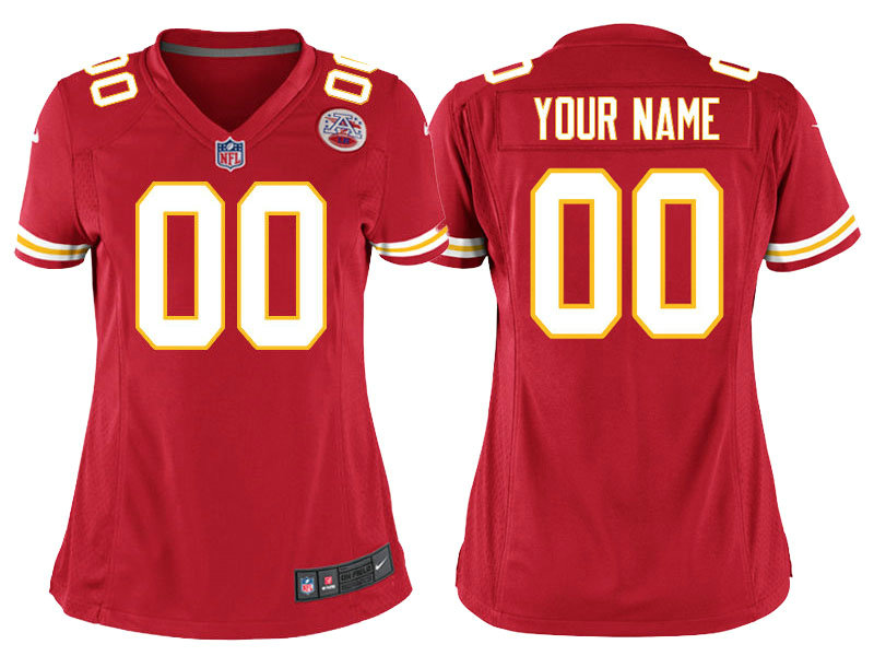 Women Kansas City Chiefs Red Game Customized Jersey Women Kansas City Chiefs Red Game Customized Jersey