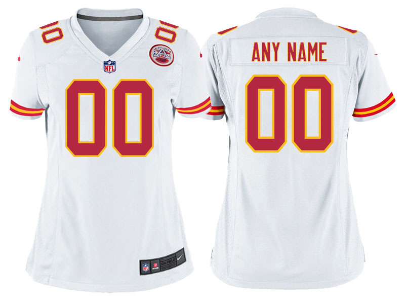 Women Kansas City Chiefs White Game Customized Jersey
