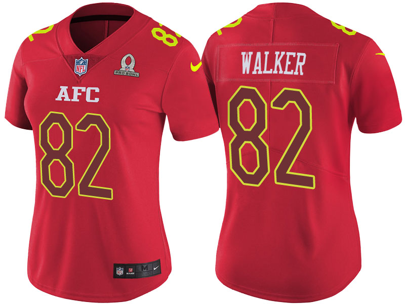 Women AFC 2017 Pro Bowl Tennessee Titans #82 Delanie Walker Red Game Jersey Women AFC 2017 Pro Bowl Tennessee Titans #82 Delanie Walker Red Game Jersey