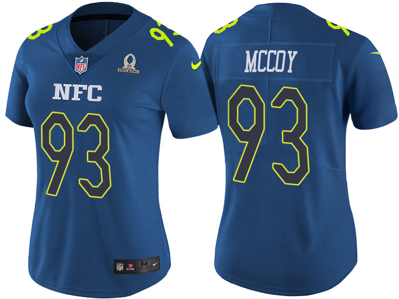 Women NFC 2017 Pro Bowl Tampa Bay Buccaneers #93 Gerald McCoy Blue Game Jersey