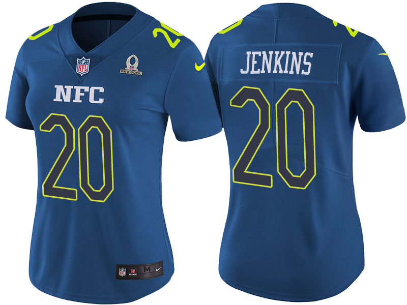 Women NFC 2017 Pro Bowl New York Giants #20 Janoris Jenkins Blue Game Jersey Women NFC 2017 Pro Bowl New York Giants #20 Janoris Jenkins Blue Game Jersey