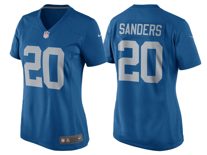 Women 2017 Detroit Lions #20 Barry Sanders Blue Throwback Retired Player Game New Jersey Women 2017 Detroit Lions #20 Barry Sanders Blue Throwback Retired Player Game New Jersey