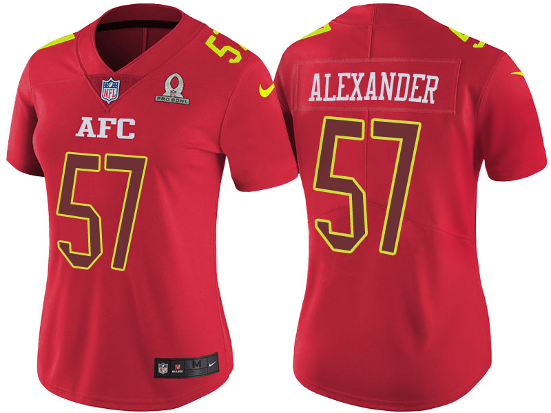 Women AFC 2017 Pro Bowl Buffalo Bills #57 Lorenzo Alexander Red Game Jersey Women AFC 2017 Pro Bowl Buffalo Bills #57 Lorenzo Alexander Red Game Jersey