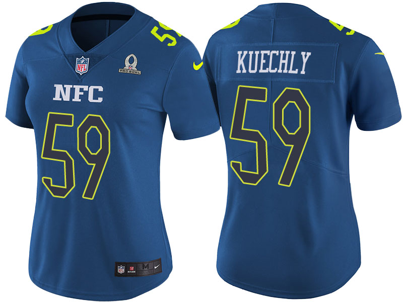 Women NFC 2017 Pro Bowl Carolina Panthers #59 Luke Kuechly Blue Game Jersey Women NFC 2017 Pro Bowl Carolina Panthers #59 Luke Kuechly Blue Game Jersey
