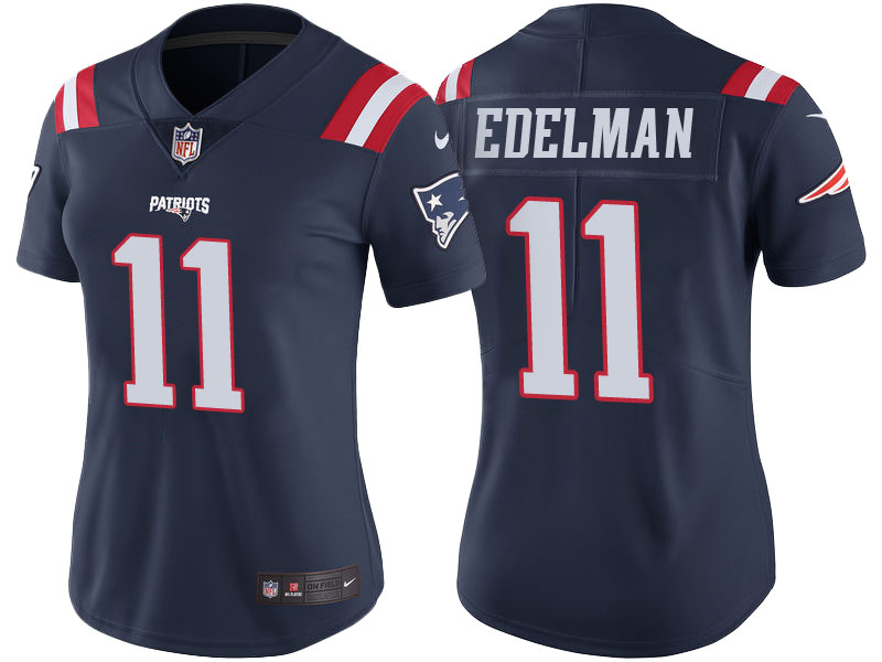 Women New England Patriots #11 Julian Edelman Navy Color Rush Limited Jersey Women New England Patriots #11 Julian Edelman Navy Color Rush Limited Jersey