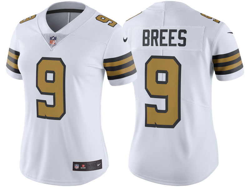 Women New Orleans Saints #9 Drew Brees White Color Rush Limited Jersey Women New Orleans Saints #9 Drew Brees White Color Rush Limited Jersey