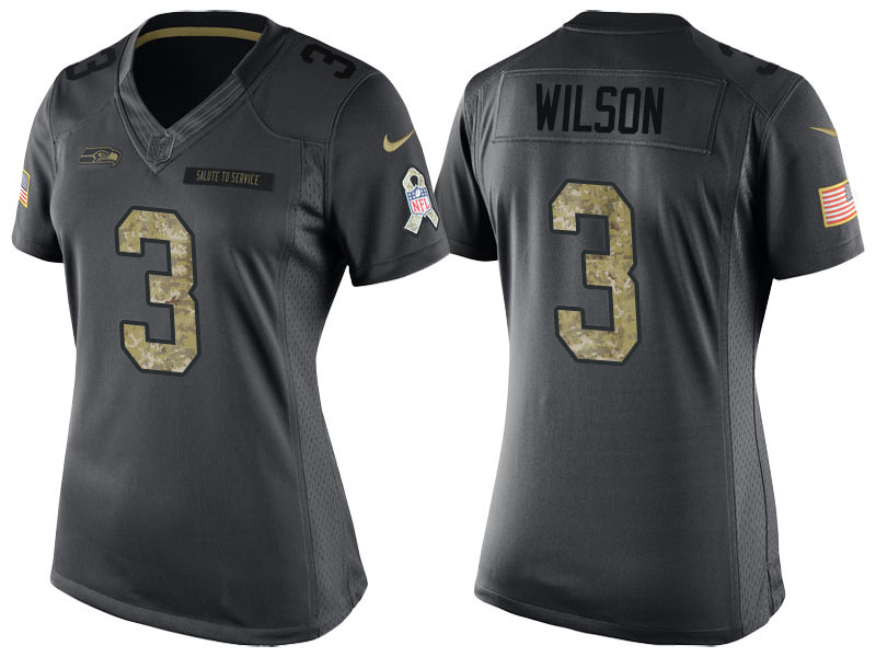 Women Seattle Seahawks #3 Russell Wilson Camo Anthracite 2016 Salute to Service Limited Jersey Women Seattle Seahawks #3 Russell Wilson Camo Anthracite 2016 Salute to Service Limited Jersey