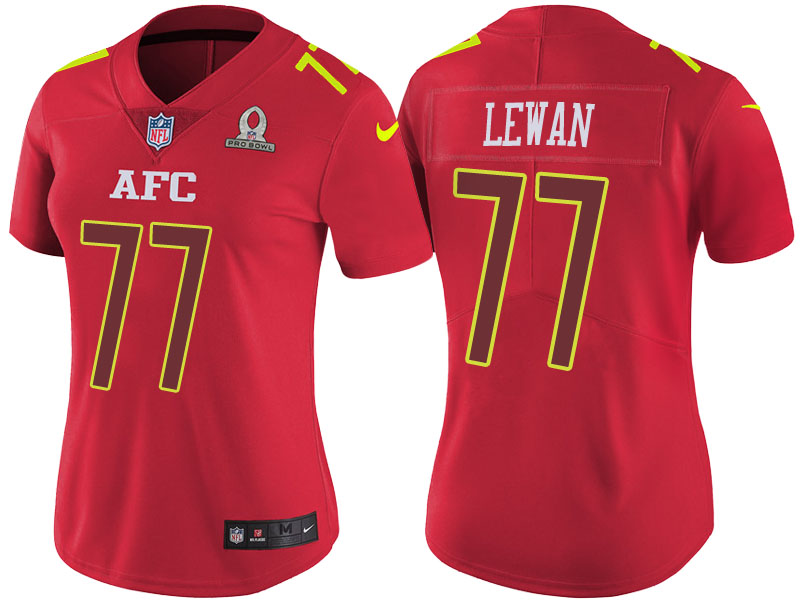Women AFC 2017 Pro Bowl Tennessee Titans #77 Taylor Lewan Red Game Jersey Women AFC 2017 Pro Bowl Tennessee Titans #77 Taylor Lewan Red Game Jersey