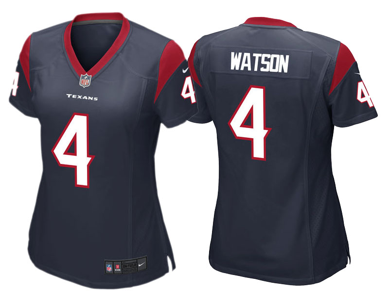 Women Houston Texans Deshaun Watson Navy 2017 Draft Pick Game Jersey