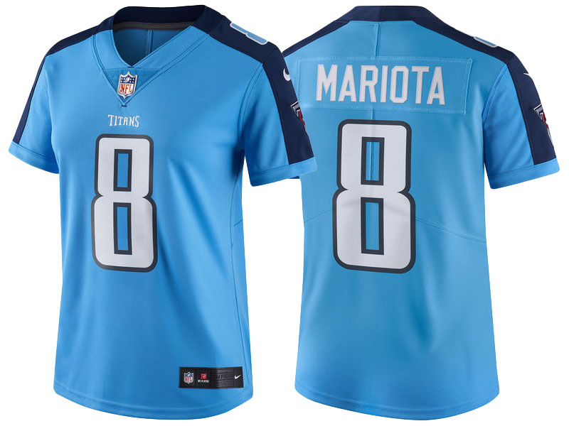 Women Tennessee Titans #8 Marcus Mariota Light Blue Color Rush Limited Jersey Women Tennessee Titans #8 Marcus Mariota Light Blue Color Rush Limited Jersey