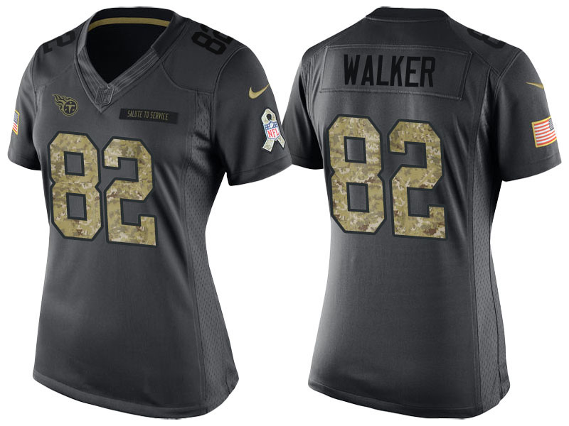 Women Tennessee Titans #82 Delanie Walker Camo Anthracite 2016 Salute to Service Limited Jersey Women Tennessee Titans #82 Delanie Walker Camo Anthracite 2016 Salute to Service Limited Jersey