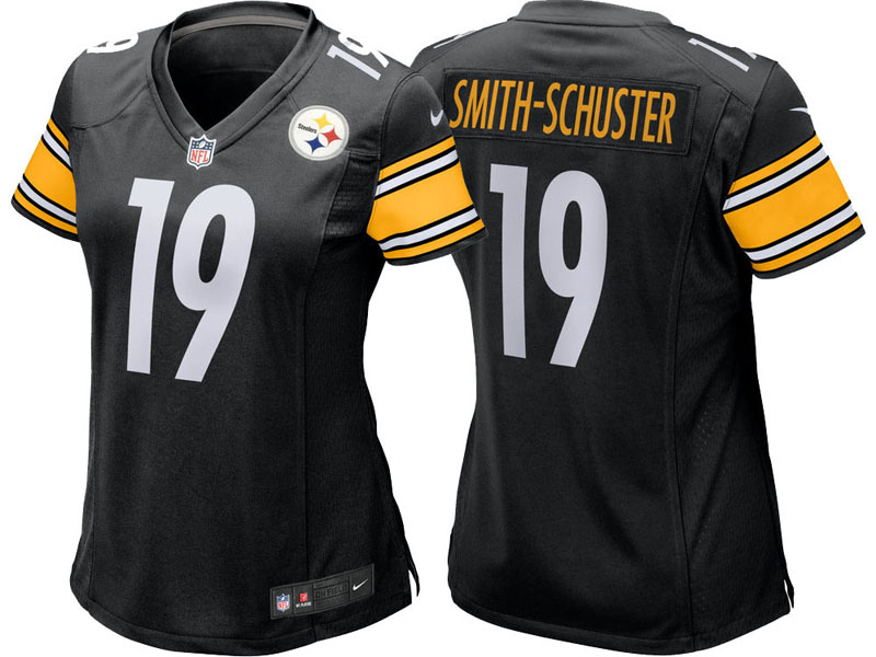 Women Pittsburgh Steelers #19 JuJu Smith-Schuster Black Game Jersey