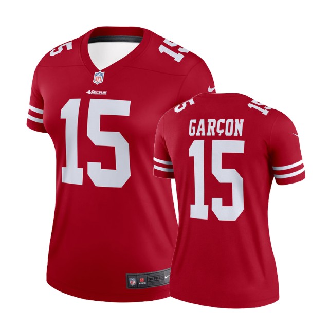 Women San Francisco 49ers #15 Pierre Garcon Scarlet Legend Jersey Women San Francisco 49ers #15 Pierre Garcon Scarlet Legend Jersey