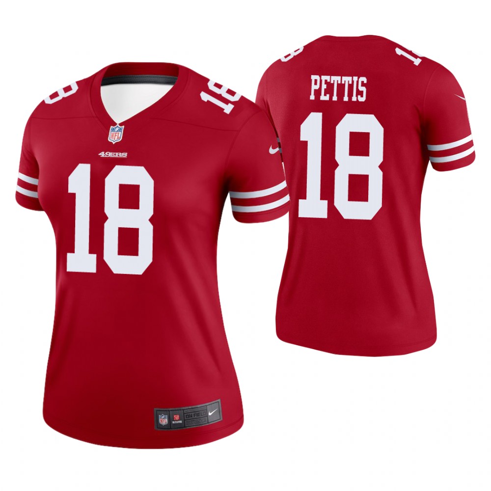 Women San Francisco 49ers #18 Dante Pettis Scarlet Legend Jersey Women San Francisco 49ers #18 Dante Pettis Scarlet Legend Jersey