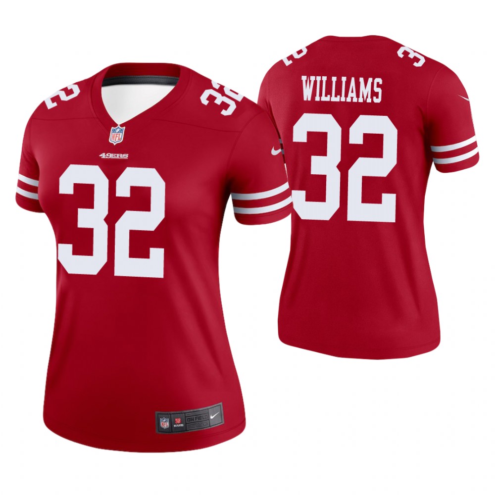 Women San Francisco 49ers #32 Joe Williams Scarlet Legend Jersey Women San Francisco 49ers #32 Joe Williams Scarlet Legend Jersey