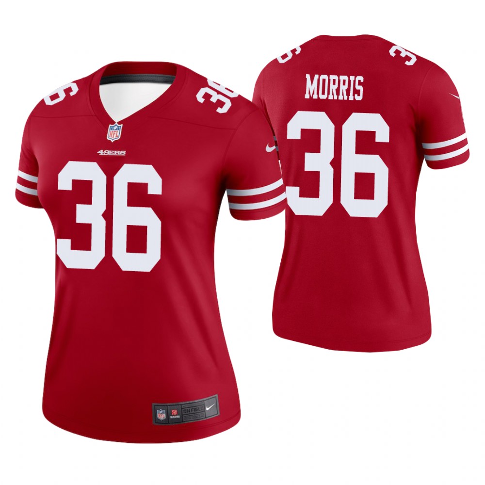 Women San Francisco 49ers #36 Alfred Morris Scarlet Legend Jersey Women San Francisco 49ers #36 Alfred Morris Scarlet Legend Jersey