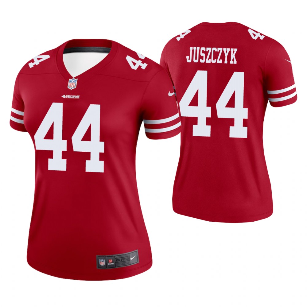 Women San Francisco 49ers #44 Kyle Juszczyk Scarlet Legend Jersey Women San Francisco 49ers #44 Kyle Juszczyk Scarlet Legend Jersey