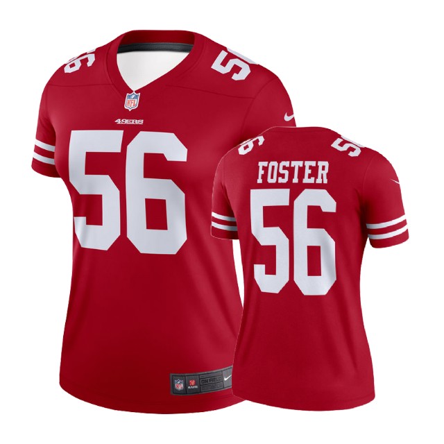 Women San Francisco 49ers #56 Reuben Foster Scarlet Legend Jersey Women San Francisco 49ers #56 Reuben Foster Scarlet Legend Jersey