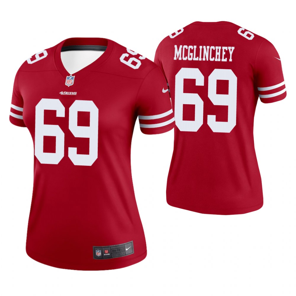 Women San Francisco 49ers #69 Mike McGlinchey Scarlet Legend Jersey Women San Francisco 49ers #69 Mike McGlinchey Scarlet Legend Jersey