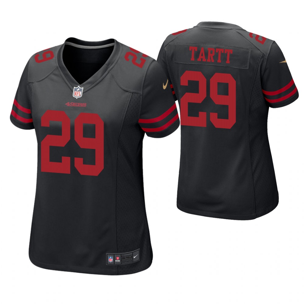 Women San Francisco 49ers #29 Jaquiski Tartt Black Game Jersey