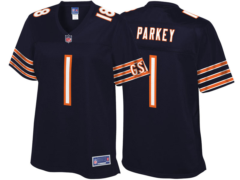 Women Chicago Bears #1 Cody Parkey Navy Team Color Player Jersey